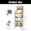 Amazon.com: Qriocioa Retail Snack Display Rack 4-Tier Metal Candy ...