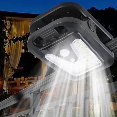 ソーラーライト 屋外 クリップ式 センサーライト 太陽光発電/Type-C 充電 1200mAH大容量バッテリー 高輝度LEDランプ 自動点灯消灯 屋外 防水 防犯 ガーデン/壁掛け/庭先/表玄関/駐車場/停電時適用 地震/津波/台風/防災に対応 1個のサムネイル