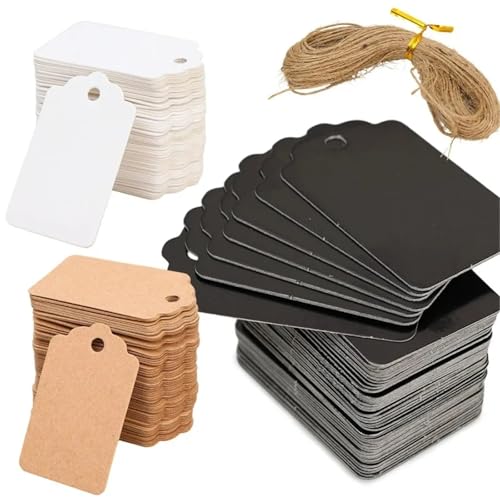 Etiquetas de precio en blanco para joyería y recuerdos de boda Kraft vintage
