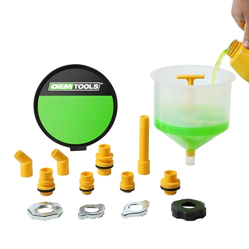 OEMTOOLS No-Spill Coolant Funnel Kit, 15 Piece Fluid and Oil