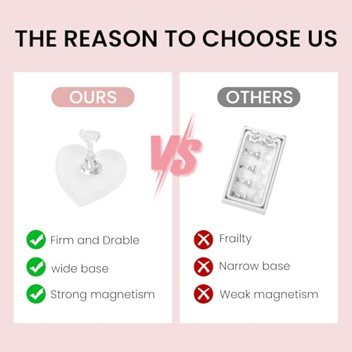 ESUOHYM 1 peça de base de acrílico em forma de coração, base de suporte de pressão para pintura, exi