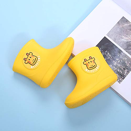 POLG Toddler Kids Baby Boys Girls Cartoon Rubber Waterproof Rain Non-Slip Shoes Rain Boots for 1-6 Years Old2