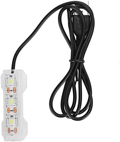 LED Aquarium Light, Light Weight USB Charging Underwater Light, Plastic Waterproof 2.4X0.8Inch for Aquarium Freshwater Office Desk Fish Tank