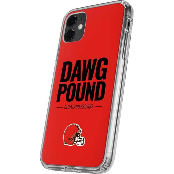 Skinit Clear Phone Case Compatible with iPhone 11 - Officially Licensed NFL Cleveland Browns Team Motto Design