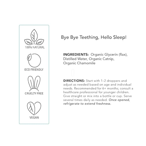 Image of Balm Baby Teething Rescue Kit - Bye Bye Teething Natural Calming Tincture & Topical Teething Oil Rub | Kids Relief for Gum Inflamation & Discomfort - Organic, Herbal and Gentle - Glass Bottles