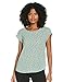 Produktbild ONLY Damen Bedruckte Kurzarm Bluse Print Basic Rundhals Ausschnitt T-Shirt Blouse Oberteil ONLVIC, Farben:Grün-3, Größe:36