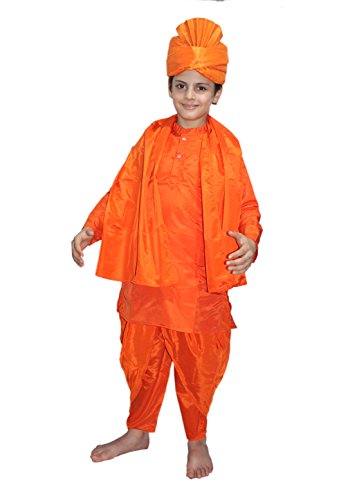 Image of Kaku Fancy Dresses National Heros Freedom Fighters Costumes for Boys & Girls | Independence Day Republic Day Fancy Dress for Schools Plays & Competition | Role Play Politician Costume For Kids