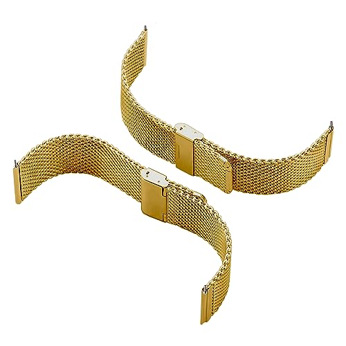 Image of ACM Watch Strap 20mm compatible with Compaq Q Watch Smartwatch | Steel Metal Adjustable Belt Chain Band