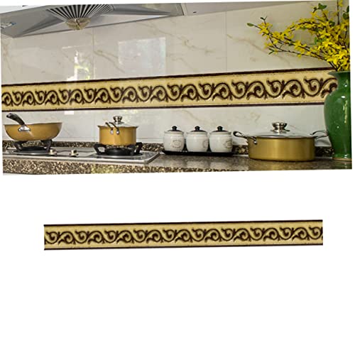 Hemobllo 3 Peças Adesivo De Flores Adesivos De Parede De Flores Papel De Parede Floral Linha De Cint