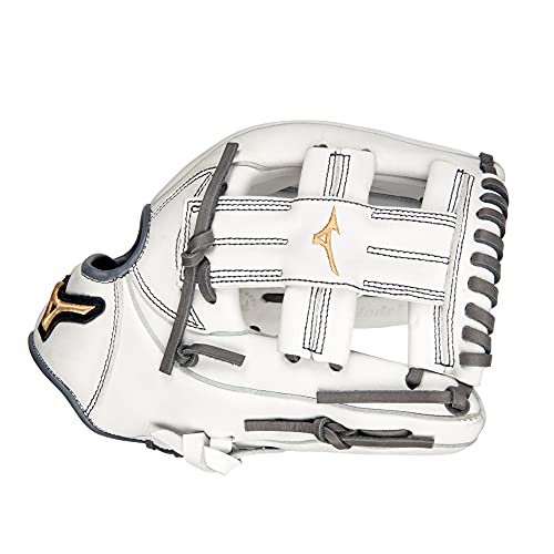 Mizuno GMVP1150PF4W MVP Prime Fastpitch Softball Glove 11.5", T Web, Right Hand Throw, White-Grey by Mizuno - Image 3