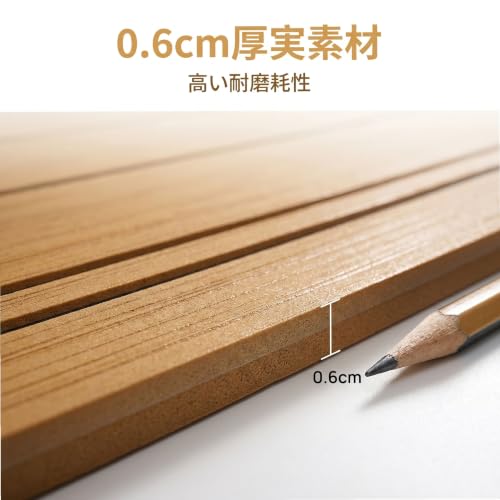 Unlnsiy EVA滑り止めデッキマット フリーカット清掃簡単 0.6cm厚 240×60cm ブラウン ボートヨット用 [4]