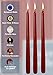12 Pack Tall Taper Candles - 10 Inch Burgundy Dripless, Unscented Dinner Candle - Paraffin Wax with Cotton Wicks - 8 Hour Burn Time