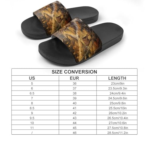 Autumn Forests Deers House Sandals Non-Slip Bathroom Slippers Beach Summer Shoes for Men Women2