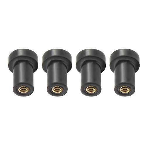 Ram Mount Mari-Nut Rubber Expansion Brass Nuts (4 Count), Black