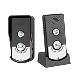 2 Way Wireless Doorbell Intercom Indoor Outdoor, 3280ft Long Range Door Intercoms System for Home with Waterproof Cover Rechargeable Battery 38 Ringtones 3 Adjustable Volume