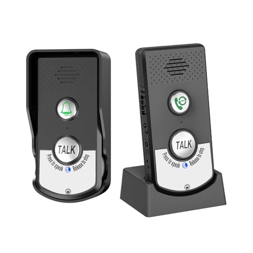 2 Way Wireless Doorbell Intercom Indoor Outdoor, 3280ft Long Range Door Intercoms System for Home