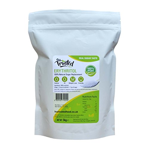 Erythritol 5kg - Zero Calorie 100% Natural Sugar Replacement - Free Next Working Day Delivery to UK Mainland