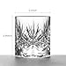 Loveyalty K9 Crystal Whiskey Glasses, Exquisite Various Flowers Hand Cut Old Fashioned Glass, High End Drinking Cup, Liquor Tumbler, Brandy Snifter, Wine Cup Black Walnut Solid Wood Mat in Gift Box
