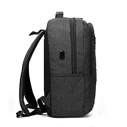 Nuovo Laptop Zaino USB Zaino School Bag Anti Theft Men Zaino da viaggio Daypacks Maschio Zaino per il Tempo Libero,Schwarz Cover