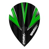 WINMAU Prism Alpha Black & Green Extra Dicke Dart Flights - 1 Sätze pro Packung (3 Flights insgesamt)