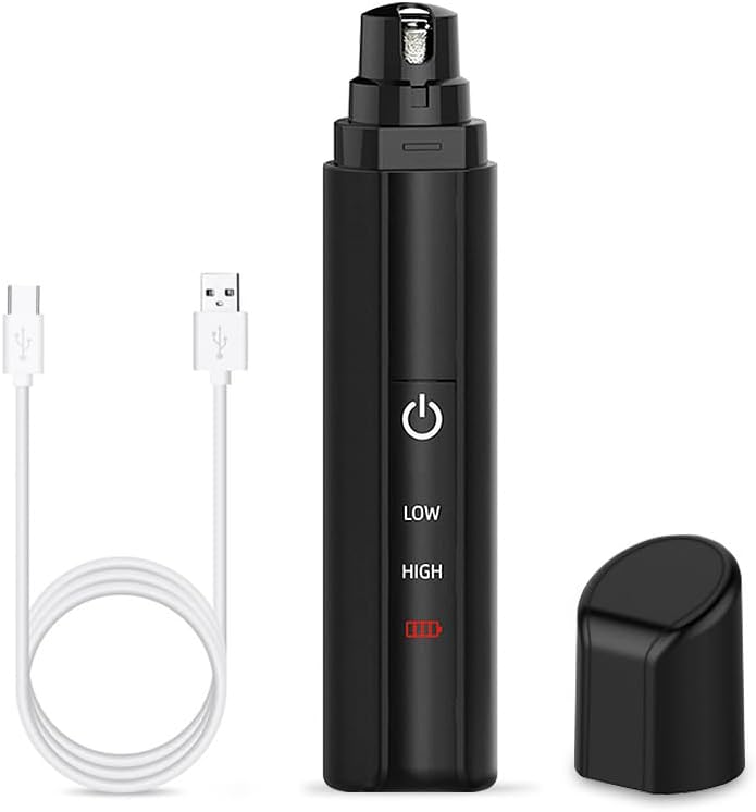 Dog Cat Nail Trimmers, Electric Nail Clipper for Dogs Quiet, Painless Paw Claw Care Low Noise and Bass, for Large Medium Dogs Cats Small Animal Nail Care