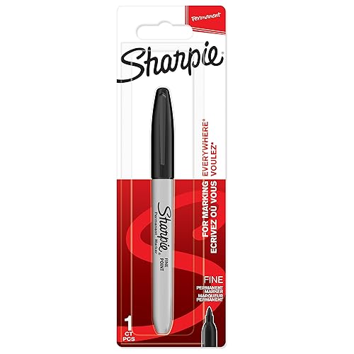 Sharpie marqueurs indélébiles | pointe fine | encre noir permanent | Lot de 1