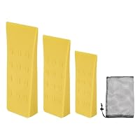 Cunei per abbattimento alberi in plastica ABS solida, giallo, 3