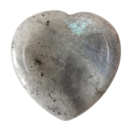 Lovionus89 Daumen Sorge Stein,Handgeschnitzte herzförmige polierte Heilung Kristall Betonen Erleichterung Tasche Steine, Mondstein Cover