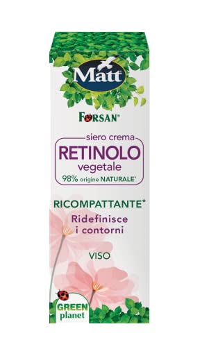 Matt, Siero Crema Retinolo Vegetale, Siero Viso Ricompattante, Ridefinisce i