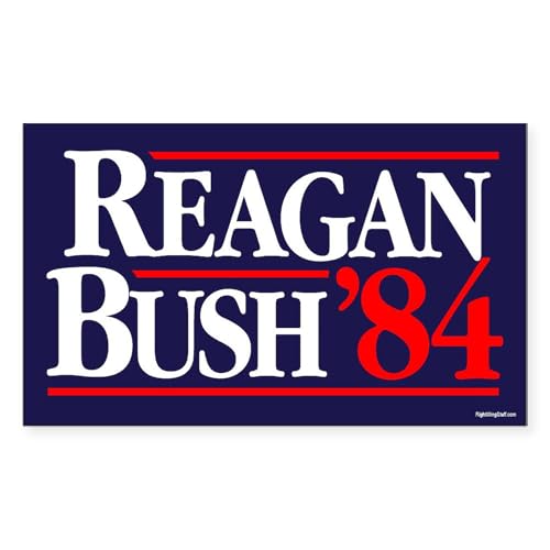 CafePress - Reagan Bush '84 Campaign - Rectangle Bumper Sticker Car Decal