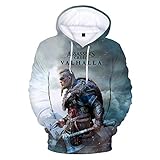 Assassins Creed Valhalla 3D-Print Hoodie Sweatshirts Männer Frauen Mode Casual Cool Pullover Neues Spiel Harajuku Oversized Hoodies-2_L