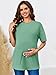 Short Sleeve Shirt for Maternity Trendy Crew Neck Tops Loose Fitting Pregnancy Blouses Light Green L