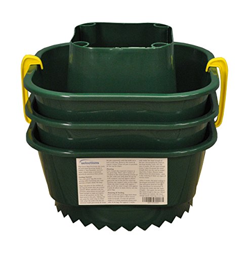 Selections Lot de 3 pots sans fond pour culture sur sac de terreau de tomates et légumes