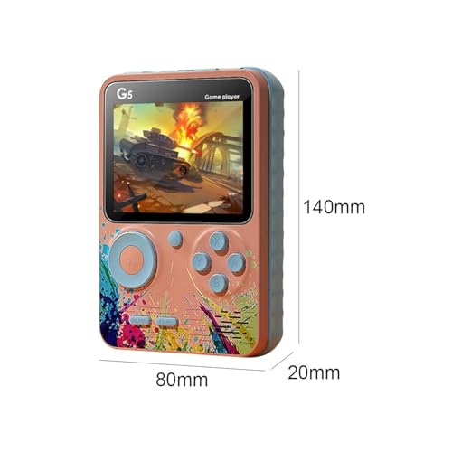 Image of DesiDiya G5 500 in 1 Handheld Game Console for Kids - Retro Mini Video Game Player with 3-Inch Color Display, Built-in Classic Games, Rechargeable Battery, TV Output, Portable Gaming Toy