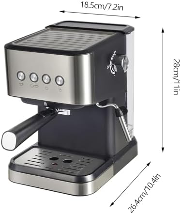 Cafetera Semi Automática de Expreso 2 en 1 con Vapor Ajustable para Hogar miniatura 3