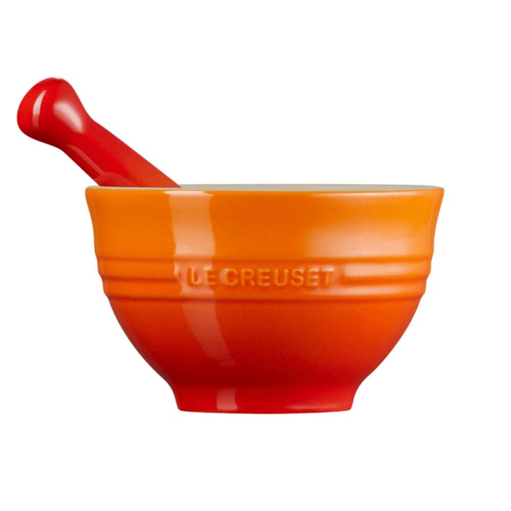 Le Creuset Mörser aus Steinzeug, 360 g, 300 ml, Ofenrot, 81209300900003