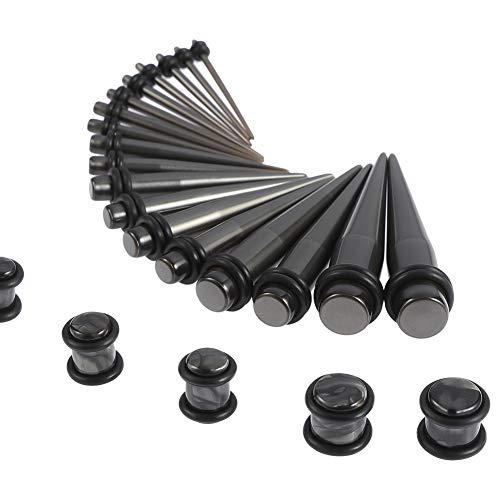 Jieyuejewelry EAR2897 50 Pieces Ear Stretching Kit 14G-00G Acrylic Tapers And Plugs + Silicone Tunnels - Ear Gauges Expander Set Body Piercing Jewelry  thumb #1