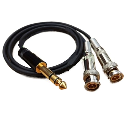 Câble audio 6,35 mm vers double 2 BNC 6,5 mm cuivre 4N pour signal audio 3m