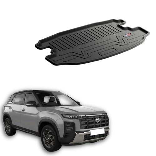 Image of Premium Car Boot Mat for Creta (2020 /24-Present) | Waterproof Anti-Slip Dustproof Dicky Mat | Custom Fit Rear Trunk Liner Heavy Duty Protector | Durable TPE Boot Mat for Car Accessories
