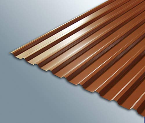 Trapezblech Stahlprofilplatten Trapez 115/18 0,5mm stark aus verzinktem Stahlblech Ziegelrot RAL 8004 1080mm x 2500mm Cover