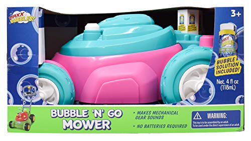 Sunny Days Entertainment Bubble-N-Go Toy Lawn Mower With Refill Solution | Pink Bubble Blowing Toy - Maxx Bubbles #TOP4
