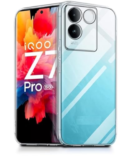 Image of COVERBLACK Rubber Silicone Back Cover for IQOO Z7 Pro 5G - Transparent