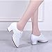 Latin Dance Shoes for Women Breathable Rubber SoleWomen's Social Dance Shoes Fashion Beginners Outdoor Performance Party Dance Shoes (Color : White-5CM/1.96In, Size : 5.5)