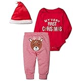 AGAPENG Baby Girl Christmas Outfit Baby Boy My First Christmas Rompers Bodysuit Onesie + Stripe Deer