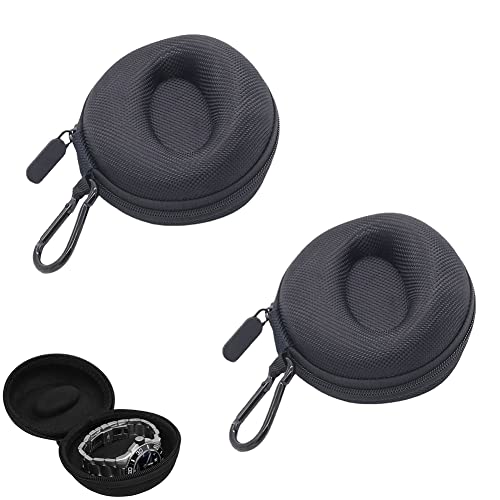 Boîte Montres Eva, 2 Pcs Watch Travel Case, Étui Montre Eva, Eva Watch Case, Voyage Boîte pour Montre, Portable, Boîte D'écouteurs, pour Montres, Montres Intelligentes, Écouteurs, Collier, Bracelet Cover