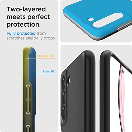 Image of Spigen Thin Fit | Samsung Galaxy S21 FE 5G Case [Air Cushion Protection] [Grippy] Galaxy S21 FE 5G Back Cover | TPU+PC - Black