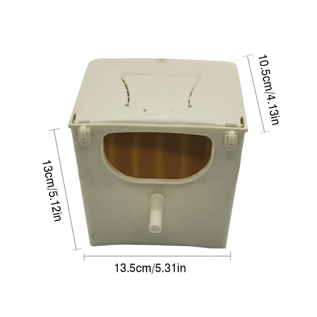 Foto 2 de 8 de Caja nido con barra de asiento, jaula de pájaros con barra de asiento