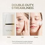 VINNE Signature Milky Foam Cleanser – 3-Step Milk-Oil-Foam Korean Facial Cleanser w/LHA+PHA & 17 Active Ingredients – Oil & Water-Based Dual-Action Face Wash (4.05 fl. oz) - Image 3