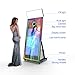 Magic Mirror Photo Booth, 65’’ Mirror Photo Booth, 43’’ Interactive Touch Screen, Built-in Mini PC with Instant Print and Sharing-Black