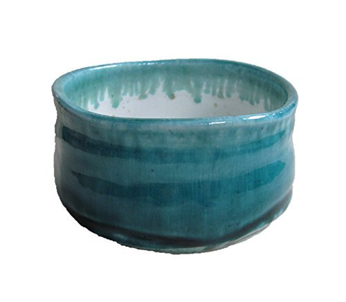 Amazon｜美濃焼 抹茶碗 トルコブルー 掛け 志野焼 志野茶碗